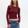 Pull&Bear Pulover  roșu merlot