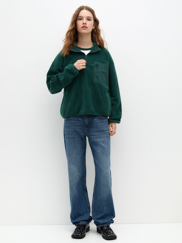 Cumpăra Pull&Bear Pulover  verde închis