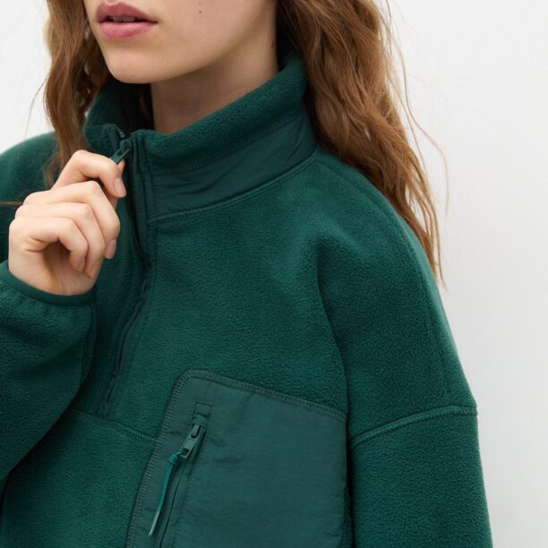 Preţ Pull&Bear Pulover  verde închis