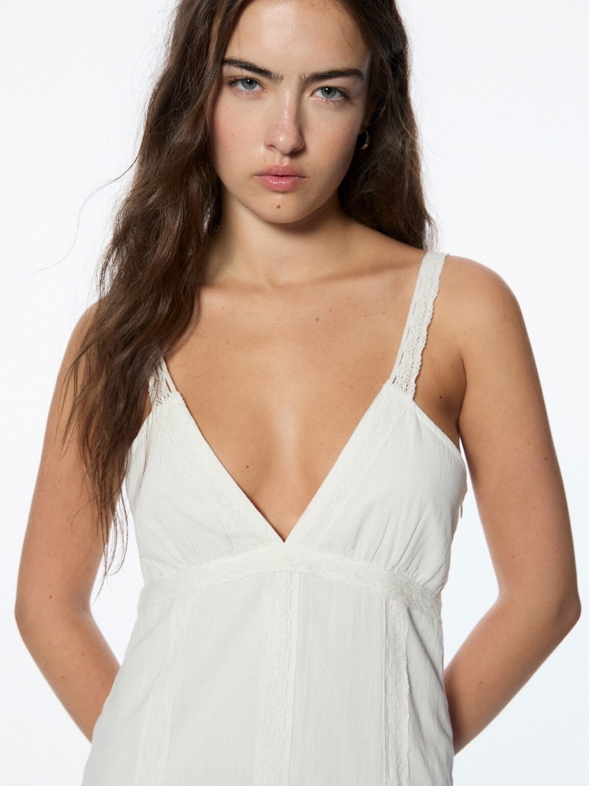 Preţ Pull&Bear Rochie de vară  alb natural