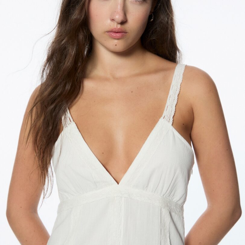Preţ Pull&Bear Rochie de vară  alb natural