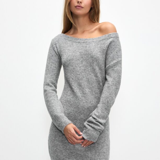 Pull&Bear Rochie tricotat  gri