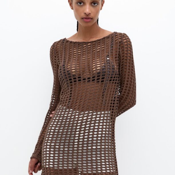 Pull&Bear Rochie tricotat  maro