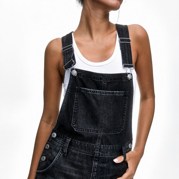 Pull&Bear Salopetă  negru denim preţ