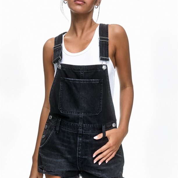 Pull&Bear Salopetă  negru denim