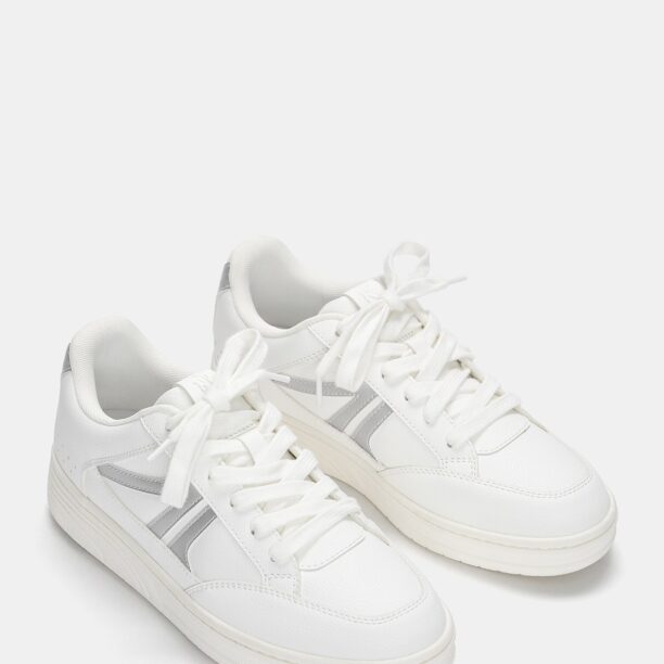 Preţ Pull&Bear Sneaker low  argintiu / alb