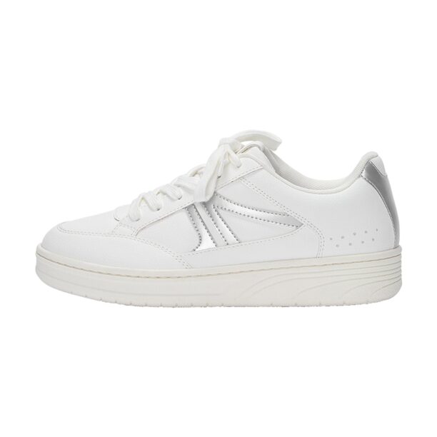 Pull&Bear Sneaker low  argintiu / alb