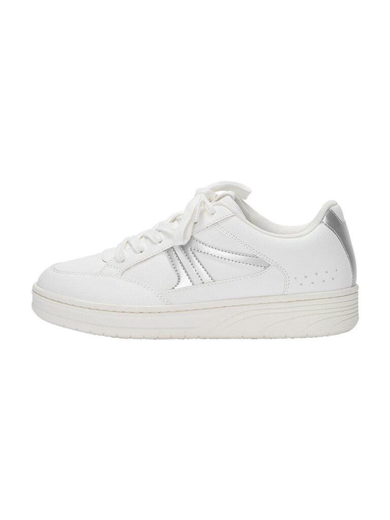 Pull&Bear Sneaker low  argintiu / alb