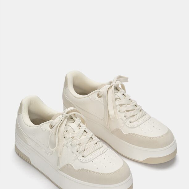 Preţ Pull&Bear Sneaker low  bej / alb