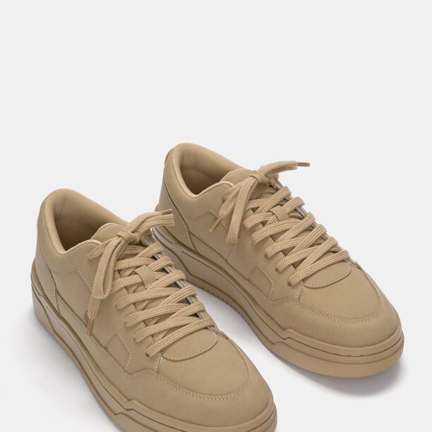 Preţ Pull&Bear Sneaker low  bej închis