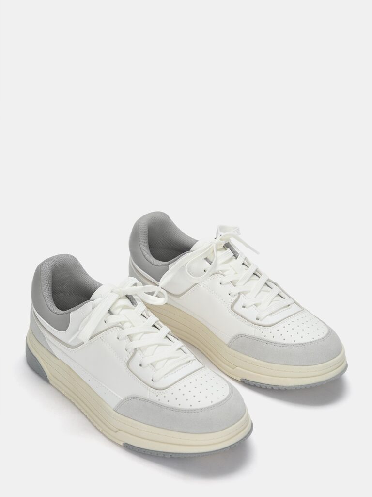 Preţ Pull&Bear Sneaker low  gri / alb