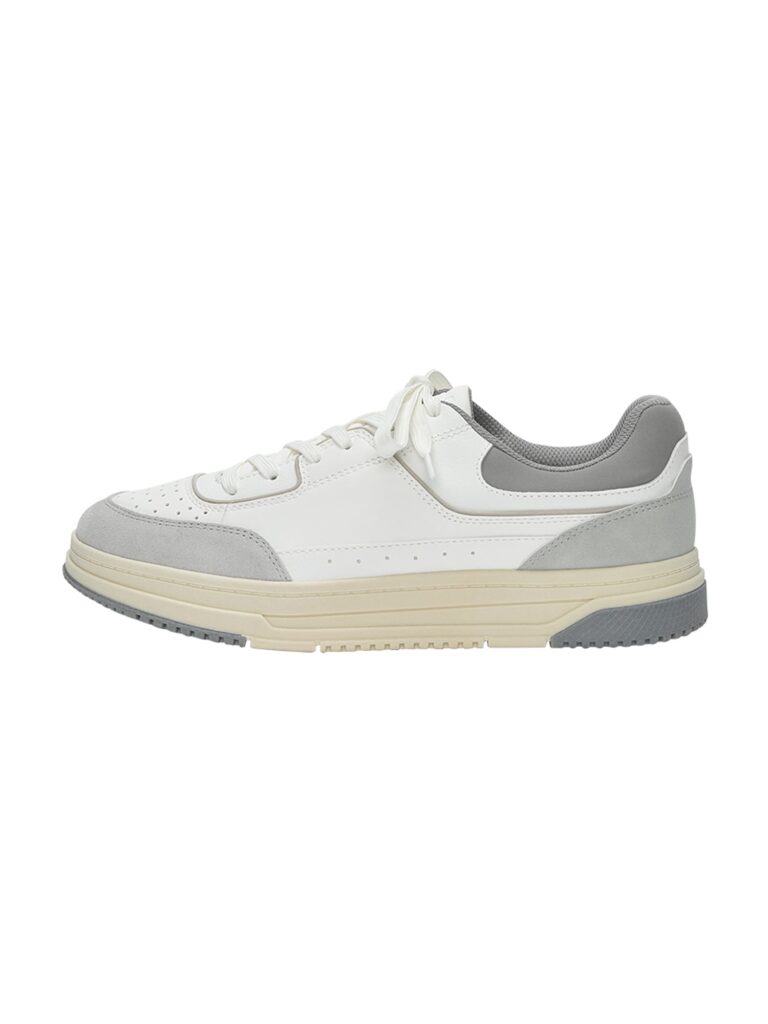 Pull&Bear Sneaker low  gri / alb