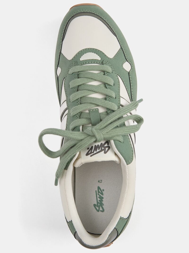 Pull&Bear Sneaker low  gri / verde jad / alb murdar preţ