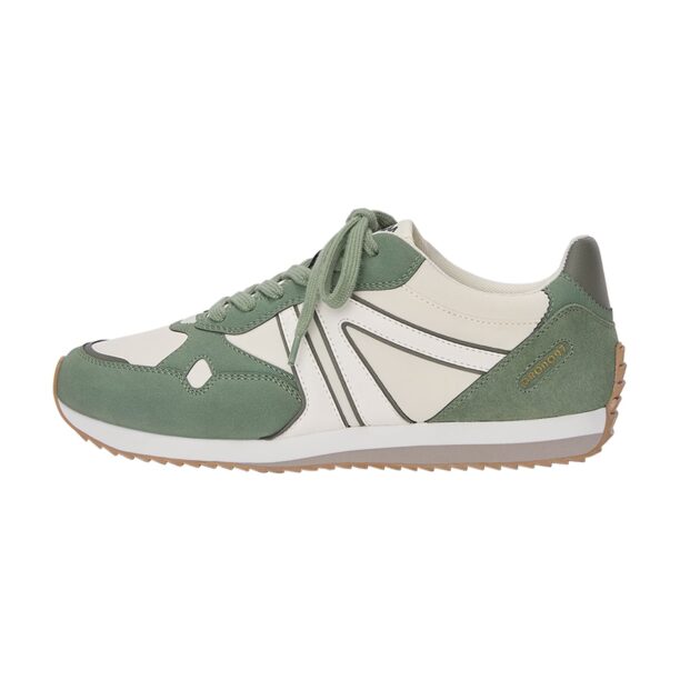 Pull&Bear Sneaker low  gri / verde jad / alb murdar