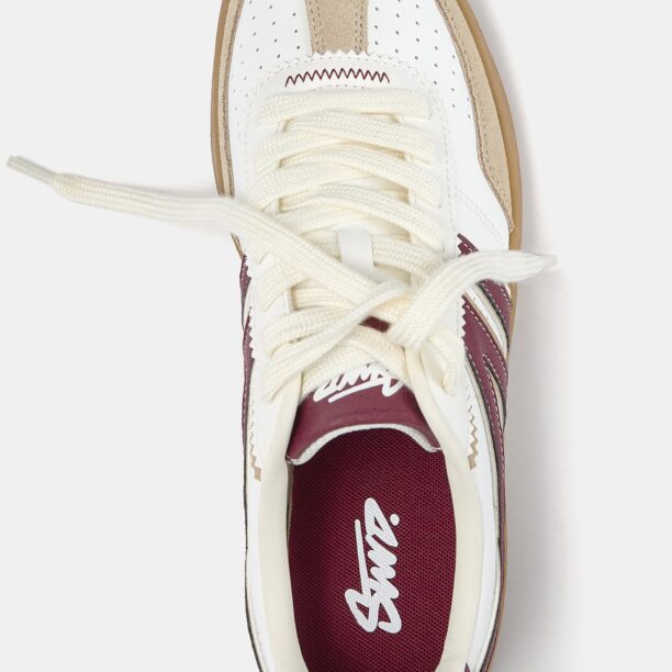 Pull&Bear Sneaker low  maro cămilă / roșu bordeaux / alb preţ