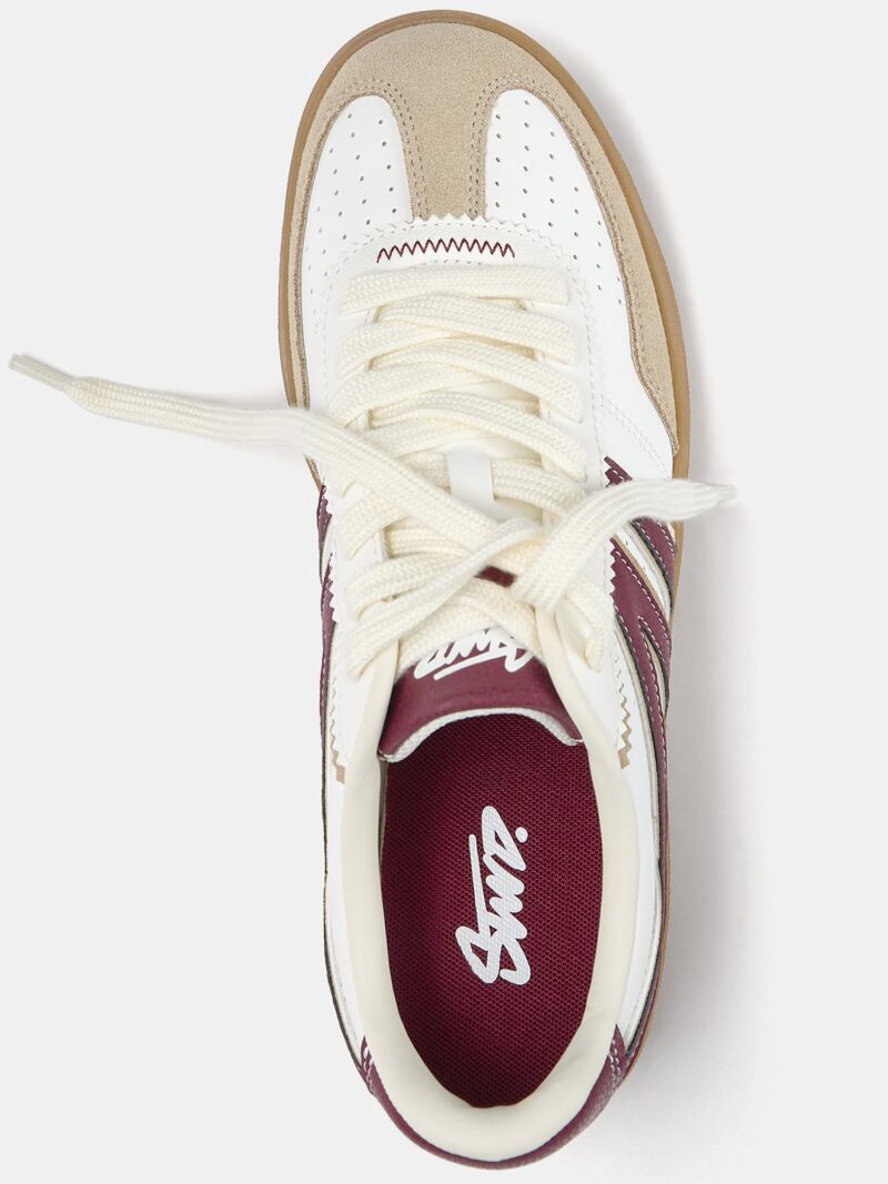 Pull&Bear Sneaker low  maro cămilă / roșu bordeaux / alb preţ