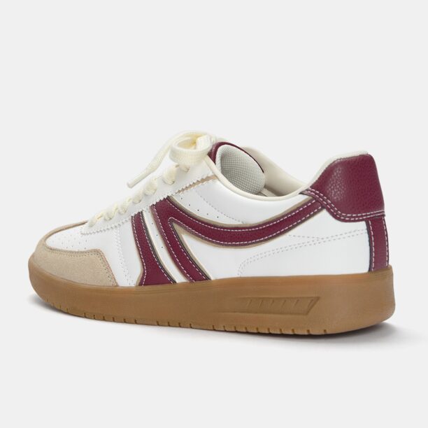 Cumpăra Pull&Bear Sneaker low  maro cămilă / roșu bordeaux / alb