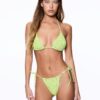 Pull&Bear Sutien costum de baie  verde / verde măr / alb