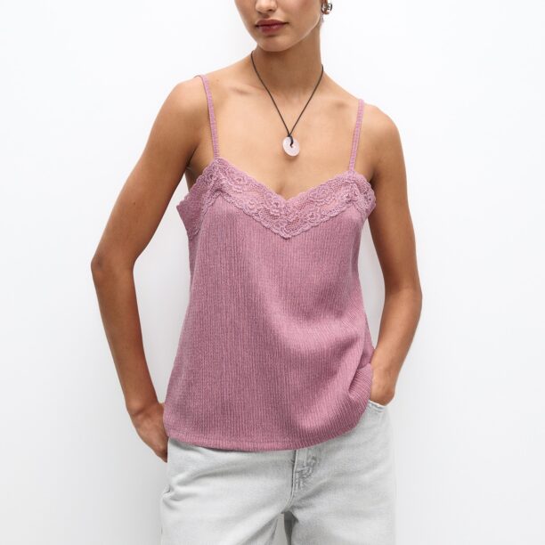 Pull&Bear Top  gri metalic