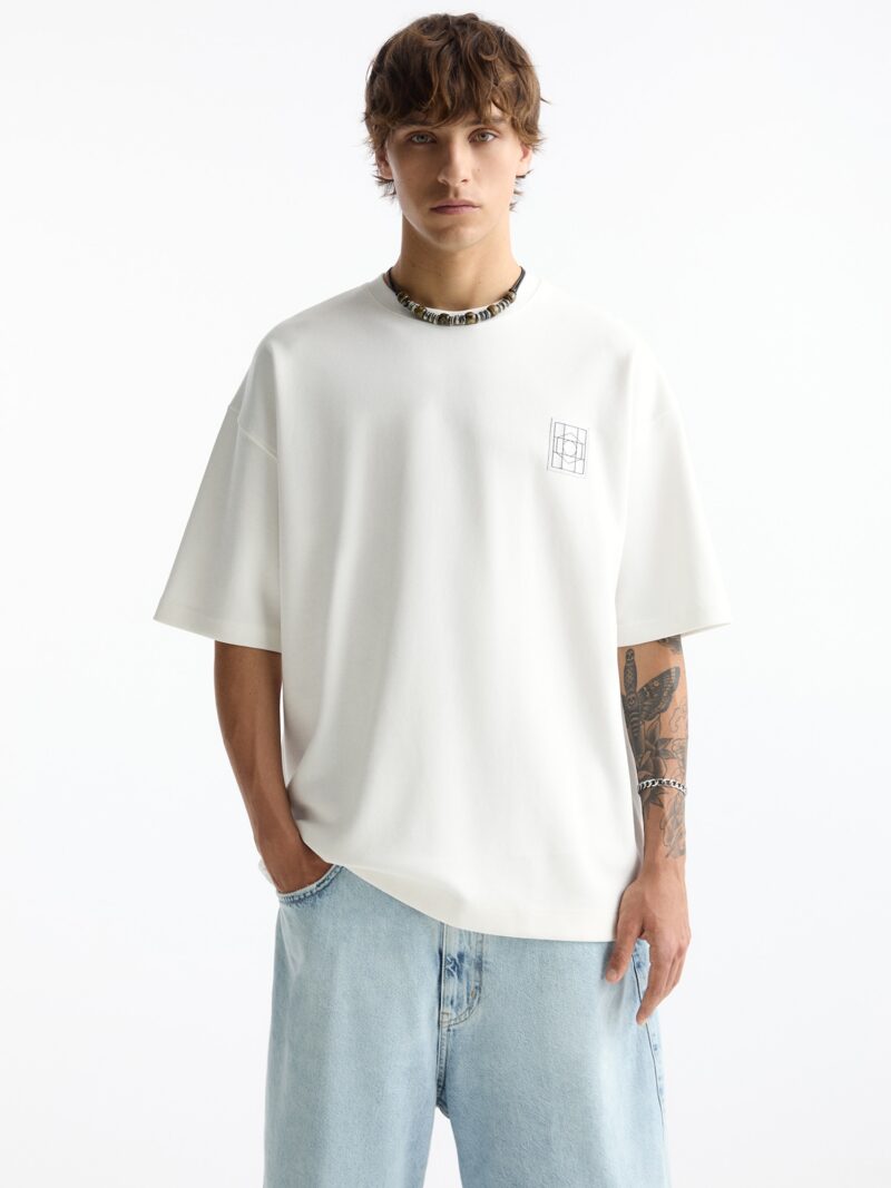 Pull&Bear Tricou  alb