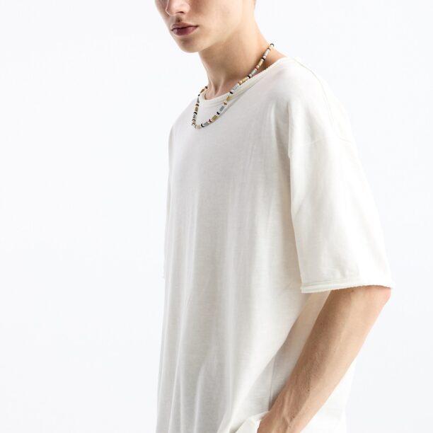 Pull&Bear Tricou  alb natural preţ