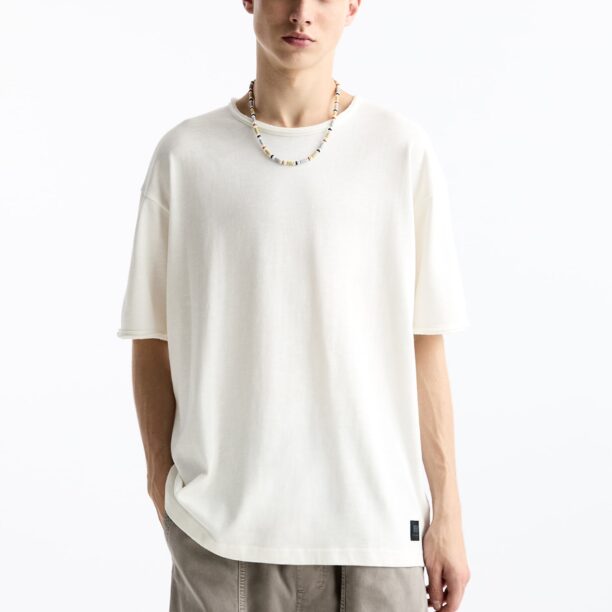 Pull&Bear Tricou  alb natural