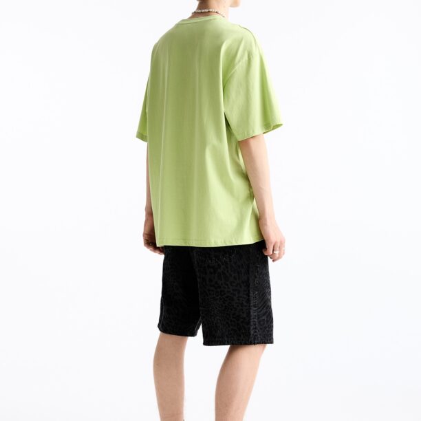 Pull&Bear Tricou  bej / verde / verde măr / negru preţ