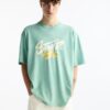 Pull&Bear Tricou  crem / galben / verde mentă / alb