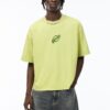 Pull&Bear Tricou  gri / verde limetă