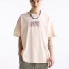 Pull&Bear Tricou  maro / maro deschis / roz pastel / alb