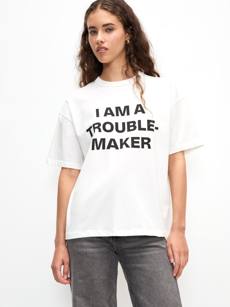 Pull&Bear Tricou  negru / alb