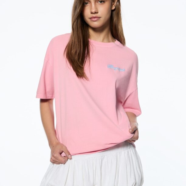 Pull&Bear Tricou  opal / roz / alb