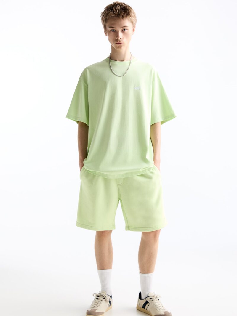 Cumpăra Pull&Bear Tricou  verde limetă / alb