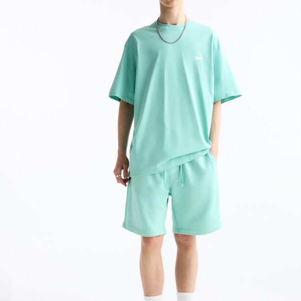 Cumpăra Pull&Bear Tricou  verde mentă / alb