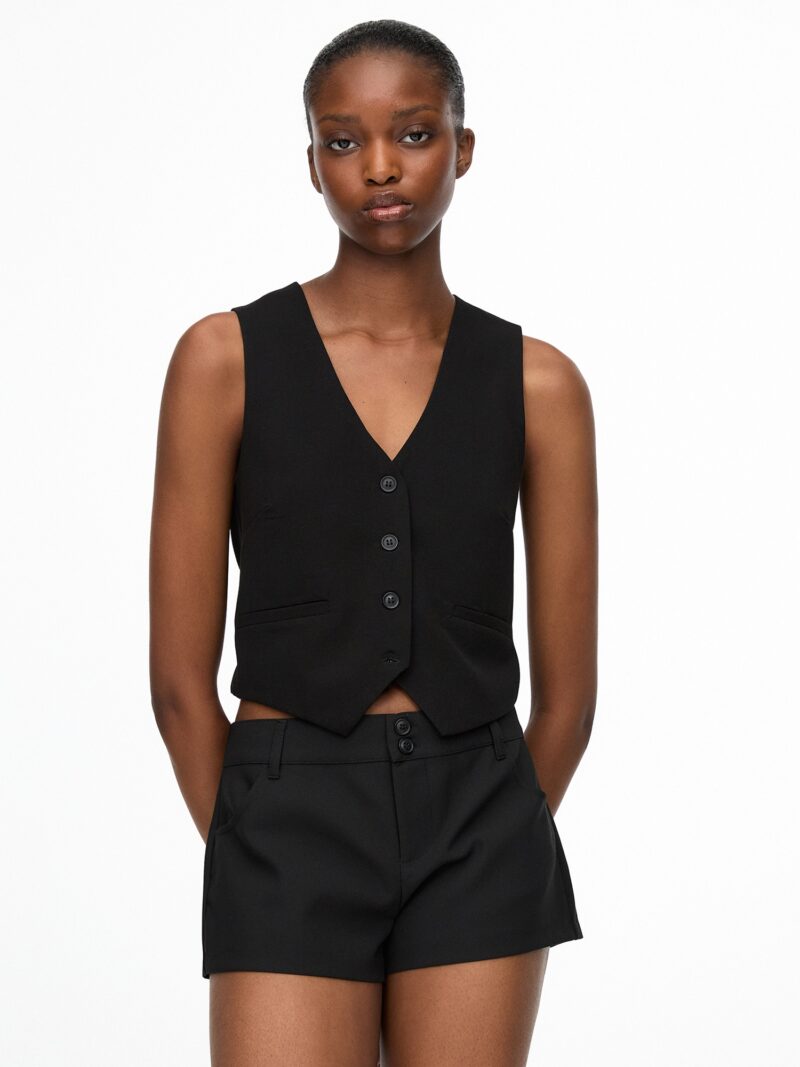 Pull&Bear Vestă de costum  negru