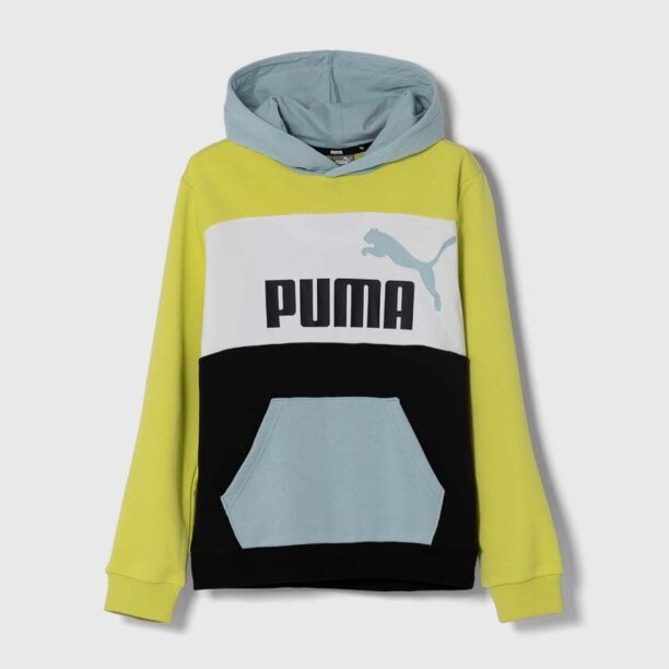 Puma bluza copii ESS BLOCK TR B culoarea galben