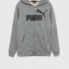 Puma bluza copii ESS Big Logo FZ Hoodie TR B culoarea gri