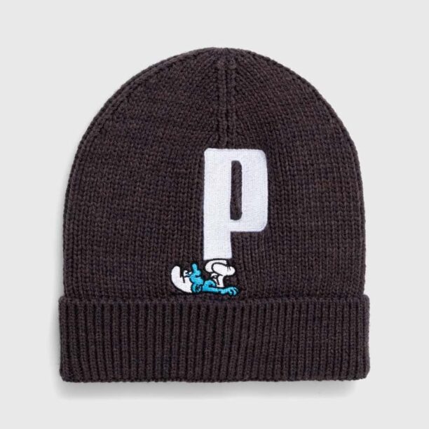 Puma caciula copii x THE SMURFS Beanie culoarea gri