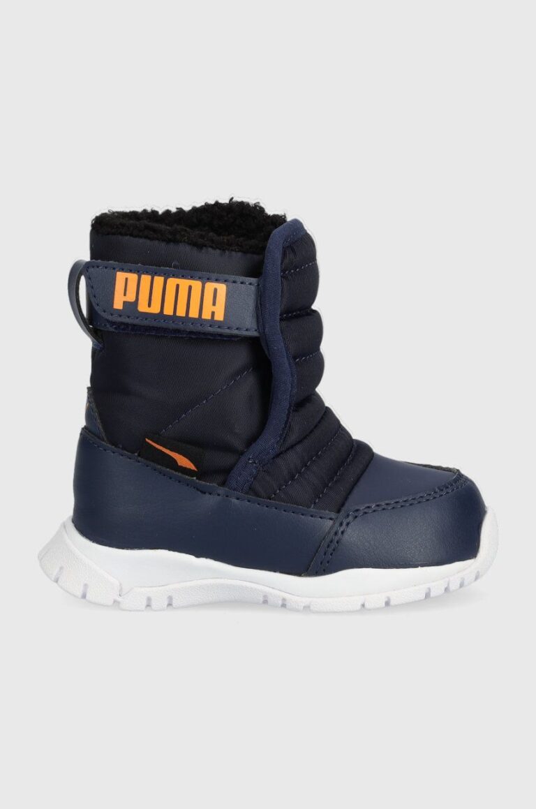 Puma cizme de iarna copii Nieve culoarea albastru marin