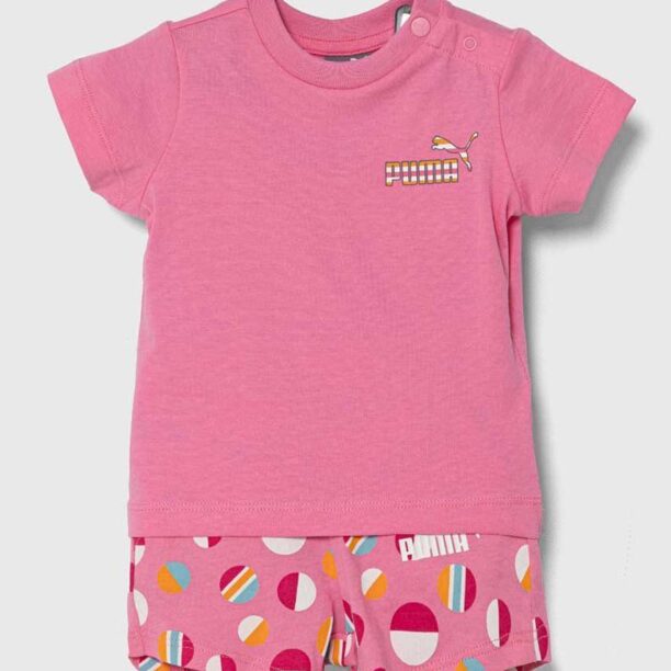 Puma compleu copii ESS+ SUMMER CAMP Infants Set JS culoarea roz