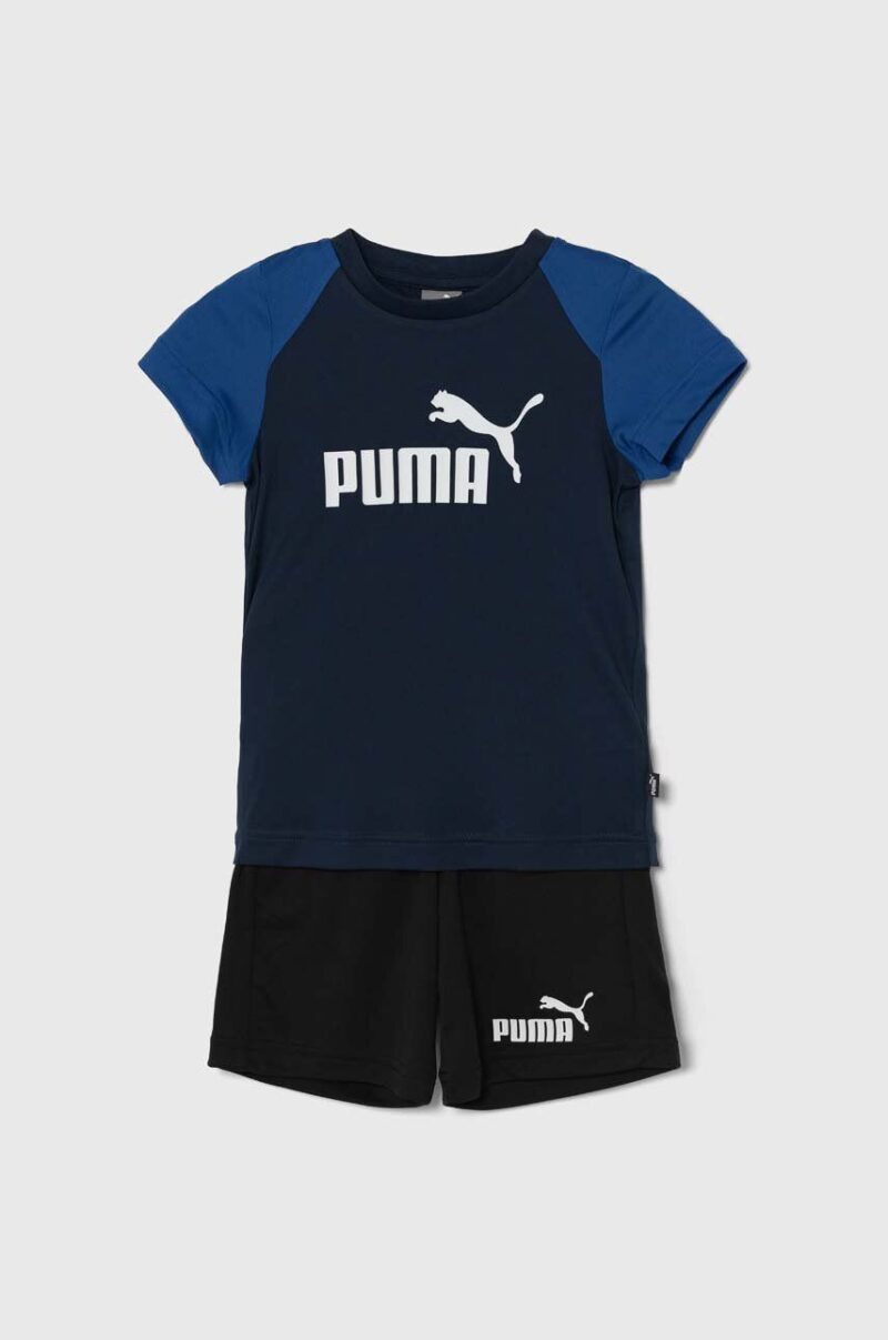 Puma compleu copii Short Polyester Set B culoarea albastru marin