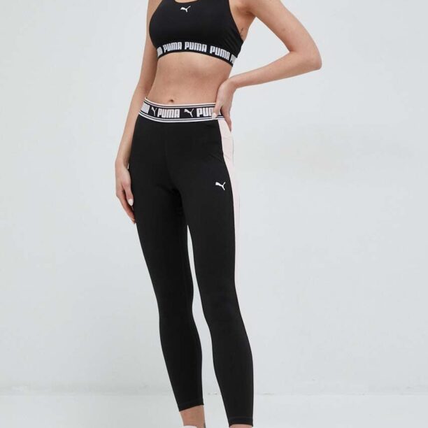 Puma leggins de antrenament Strong Fashion culoarea negru