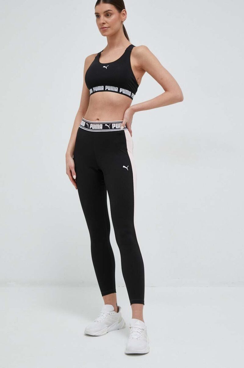 Puma leggins de antrenament Strong Fashion culoarea negru