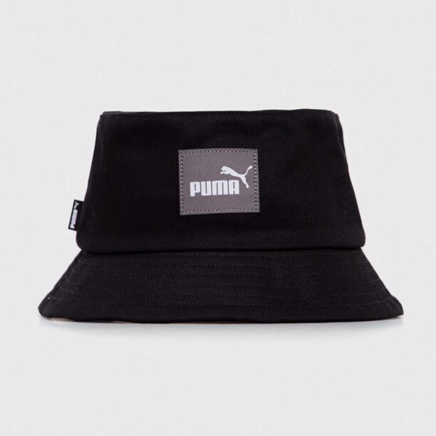 Puma palarie din bumbac culoarea negru