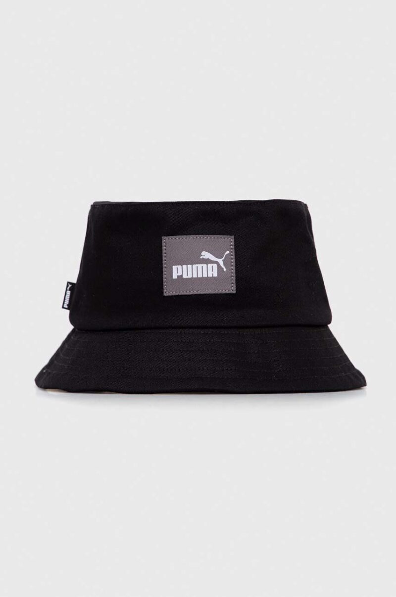 Puma palarie din bumbac culoarea negru