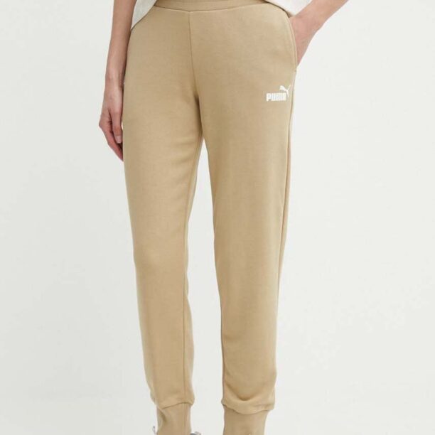 Puma pantaloni de trening culoarea bej