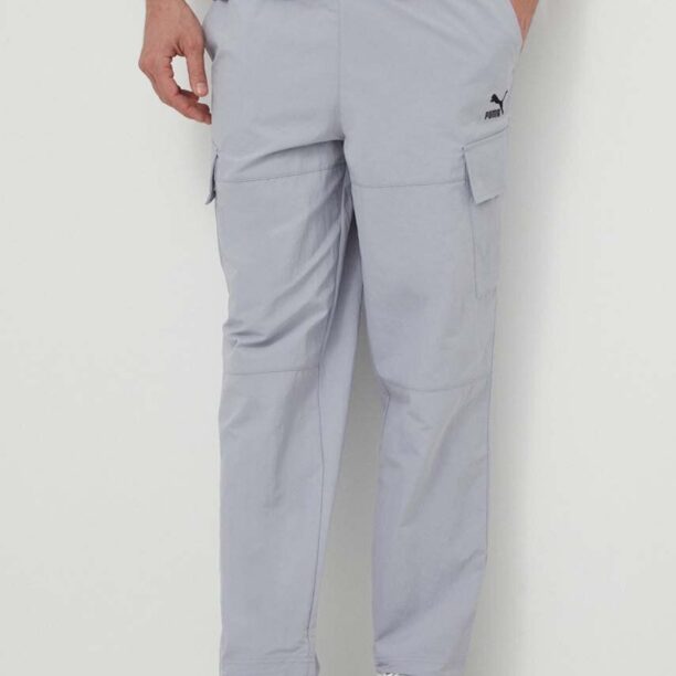 Puma pantaloni de trening culoarea gri