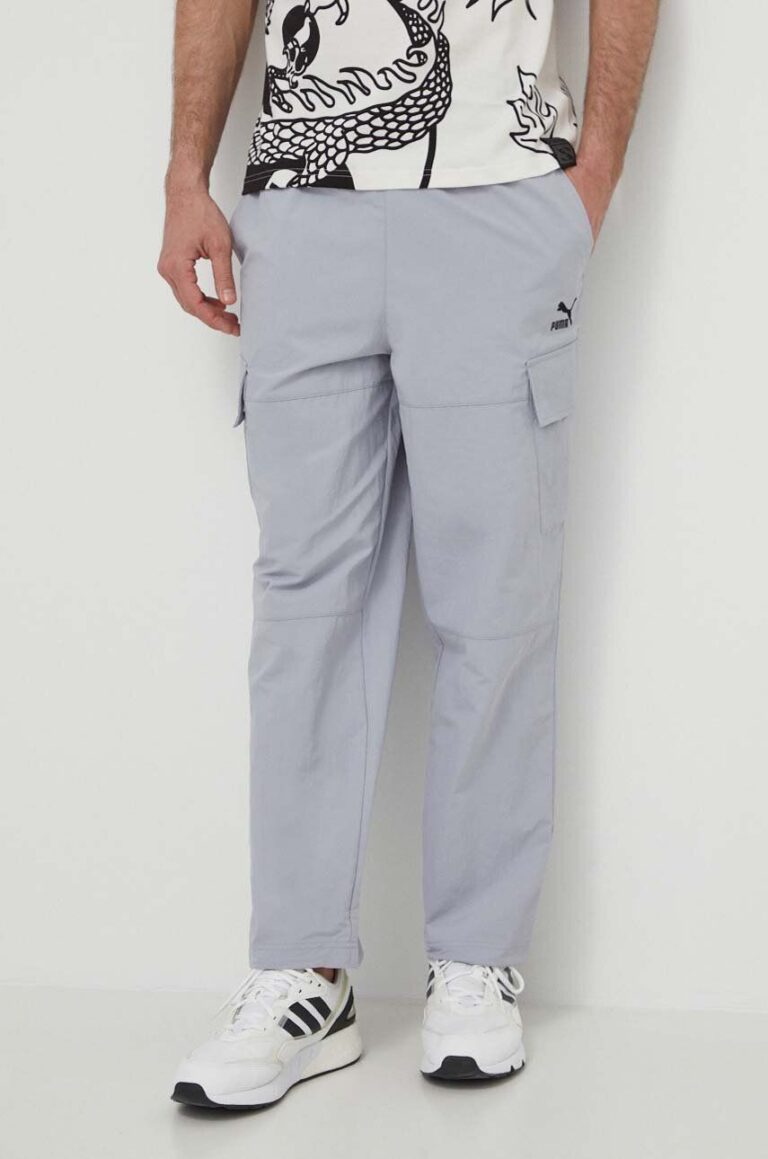 Puma pantaloni de trening culoarea gri