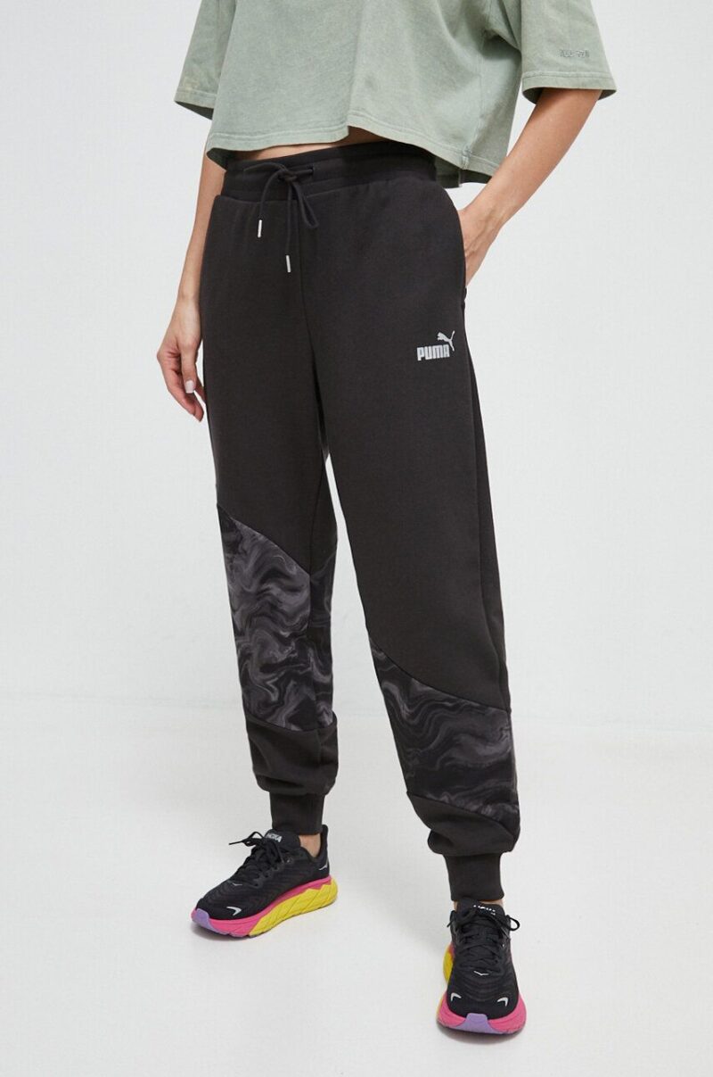 Puma pantaloni de trening culoarea negru