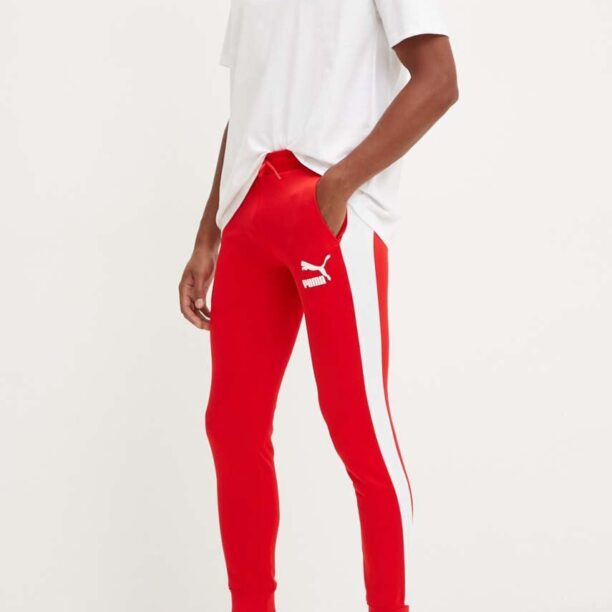 Puma pantaloni de trening culoarea rosu